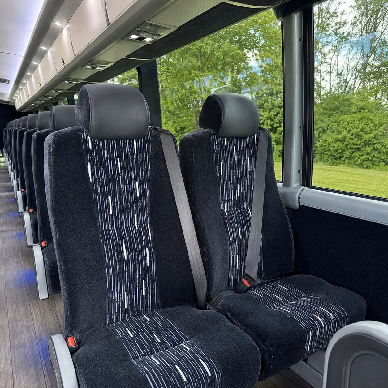 shoreline charter bus rental inside