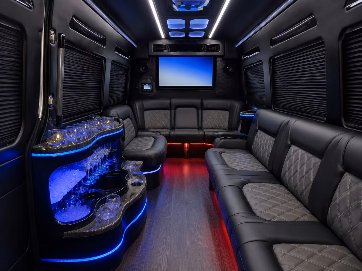 the bridal party deserves a better ride than a carpool upgrade to a sprinter or minibus